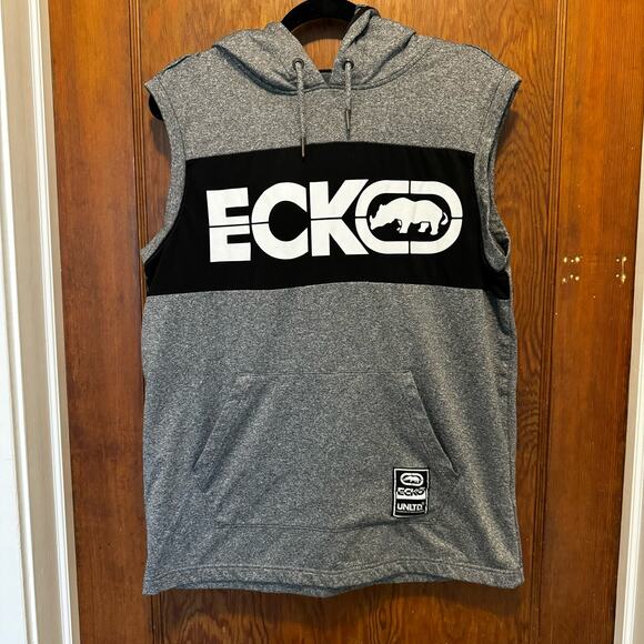 EUC Ecko Rhino Sleeveless Athletic Tank Hoodie Mens‎ Medium - Picture 1 of 10